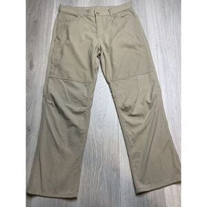 Eddie Bauer Pants Men 35x30 Tan Travex Nylon Hiking Outdoor Trek Camp Climb 0412
